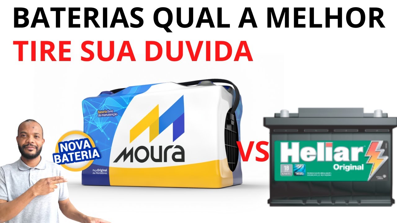 BATERIA MOURA VS HELIAR QUAL E MELHOR QUE MAIS DURA + CCA TEM MUITA DIFERENCIA ENTRE ELAS CONFIRA