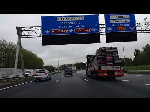 Dashcam Beelden Amsterdam: A1 Knooppunt Diemen 》Knooppunt Watergraafsmeer 》A10 Knooppunt Coenplein.