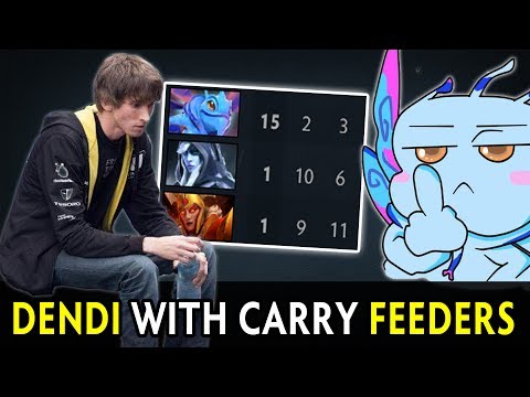 Dendi with feeding carries in team
