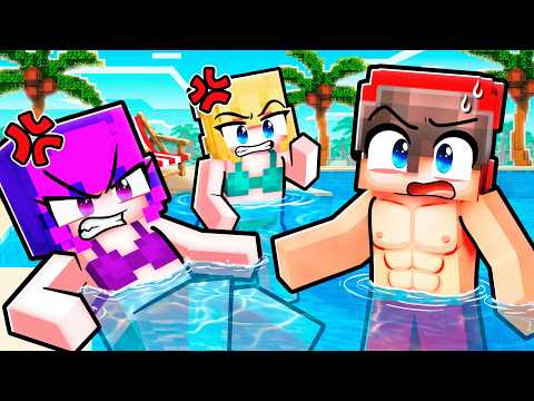 ONE BOY in a GIRLS ONLY Pool Party! (Minecraft)