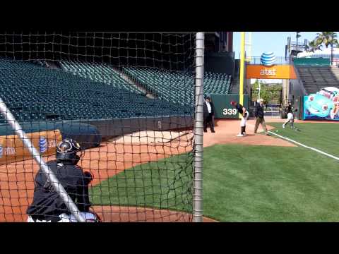JR Graham pitching at the Giants Stadium Bull pen