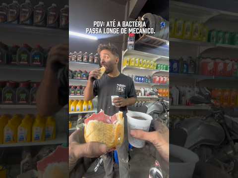 Café da manhã de mecânico ⚙️😂 #moto #mecanica #motorcycle #viral #pov