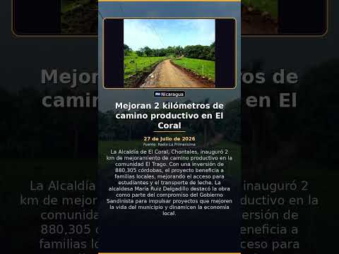 Mejoran 2 kilómetros de camino productivo en El Coral