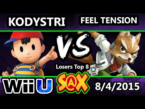 S@X 109 - Kodystri (Ness) Vs. Feel Tension (Fox) SSB4 Losers Top 8 - Smash Wii U - Smash 4