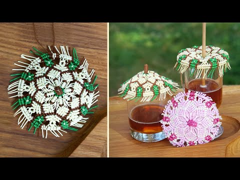 DIAMOND MESH MACRAME TABLECLOTH PATTERN TUTORIAL
