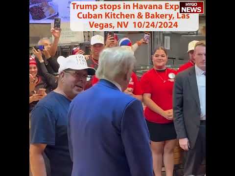 Trump at Havana Express Cuban Kitchen; She broke it, I promise you, I WILL FIX IT; UFC fighter Jorge
