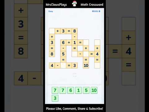 Math Crossword #play #fun #games #gaming #maths #crossword - YouTube