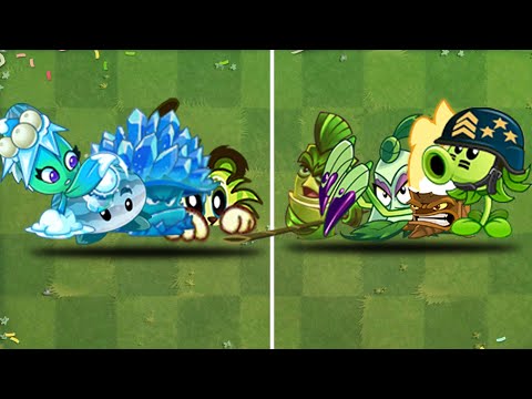 Team plant Ice shroom Vs Team plant Pokra - Who will win? - PvZ 2 Team 04 Plant