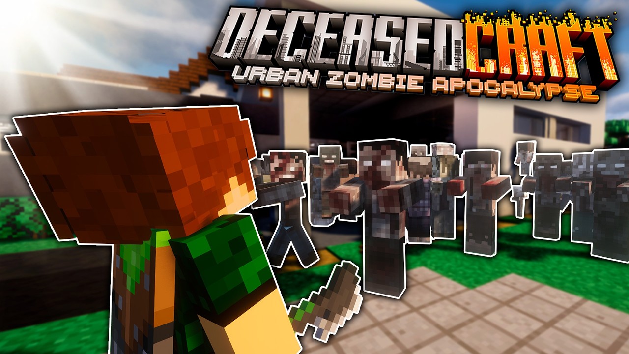 ENFRENTEI minha PRIMEIRA HORDA no LOCAL da NOVA BASE!!! - Minecraft DeceasedCraft E02 (1.20.1)