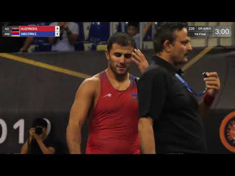 1/4 final GR-82 kg: R.Hüseynov (AZE) - E.Sarqsyan (ARM)