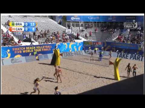 Larissa/Talita BRA-Broder/Valjas CAN-SWATCH FIVB WORLD TOUR FINALS-Pool C