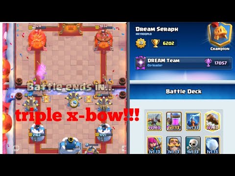 x-bow pump trophy push gameplays! - Clash Royale