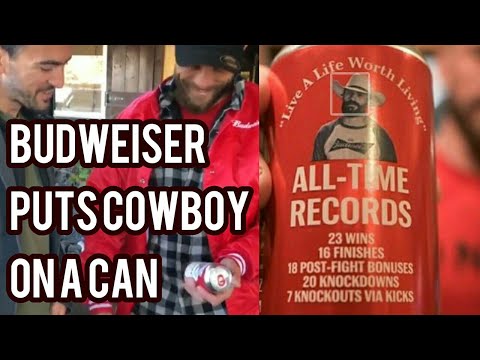 Cowboy Cerrone's 1st reaction to Budweiser Putting His Face & Records on a Beer Can for UFC246