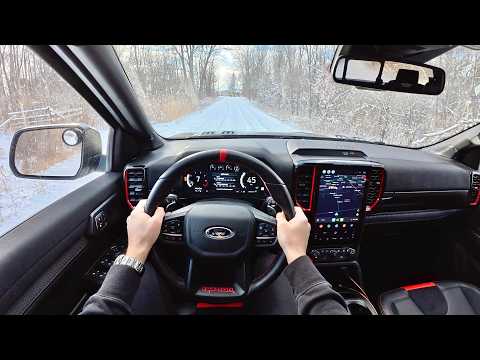 2024 Ford Ranger Raptor - POV First Winter Driving Impressions (Bridgestone Dueler A/T Ascent Tires)