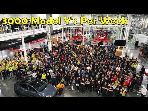 Tesla Gigafactory Texas hits 3000 Model Y Production Per Week