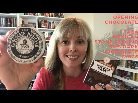Opening Taza Mexican Stone Ground 50% Dark Chocolate Discs