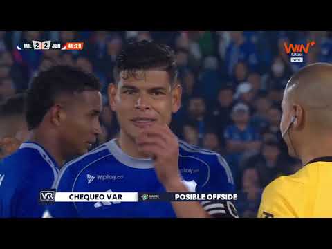 ⚽🔵 Offside and no goal for Millonarios! Junior breathes a sigh of relief! #LALIGAxWIN