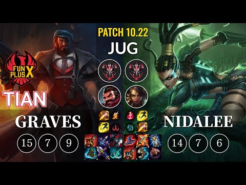FPX Tian Graves vs Nidalee Jungle - KR Patch 10.22