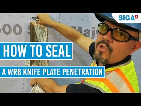 How to Seal a WRB Knife Plate Penetration with Wigluv Flashing Tape