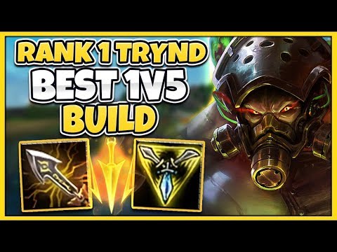 THE BEST POSSIBLE 1V5 TRYNDAMERE BUILD (GUARANTEED WINS) - league of Legends