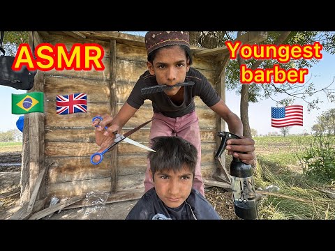 ASMR youngest barber 💈 in the world  | Amazing haircut with brand new equipment