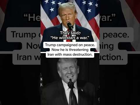 Trump campaigned on peace. Now he is threatening Iran.