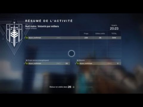 Solo Prestige Nightfall ' Will of the Thousands ' Hunter