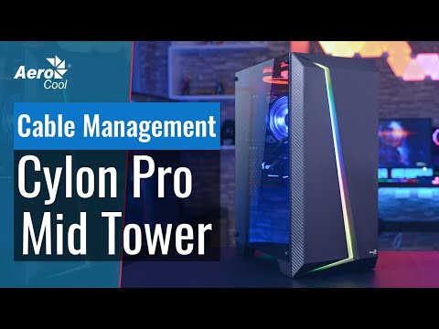 AEROCOOL AEROPGSCYLONPRORGB-G kompiuterio dėklas ATX be maitinimo šaltinio Aerocool CYLON PRO RGB - USB3.0 GRŪDINTAS STIKLAS video