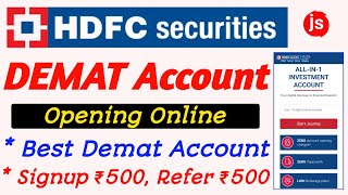 HDFC Securities Demat Account Opening Online | How To Open Demat Account in Hdfc Securities | hdfc