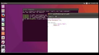 How to write/compile/run c++ program on ubuntu