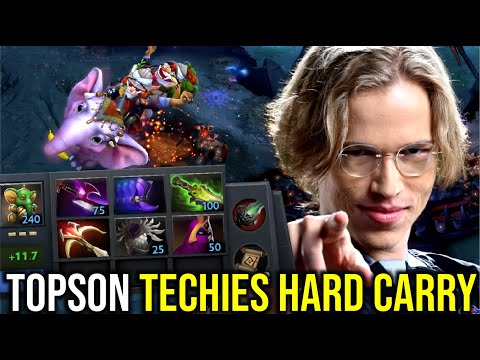 TOPSON HARD CARRY TECHIES..!! Epic Mid Techies Hard Carry 7.26 | Dota 2