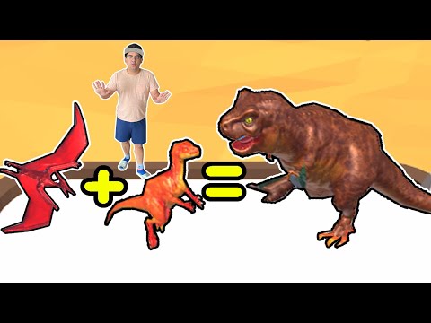 MEGA BATALHA COM FUSÃO DE DINOSSAUROS!!! - Merge & Fight (jogos de celular)