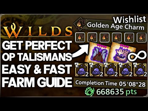 Monster Hunter Wilds - How to Get FAST Perfect New Talismans - Best OP Golden Age Charm Farm Guide!