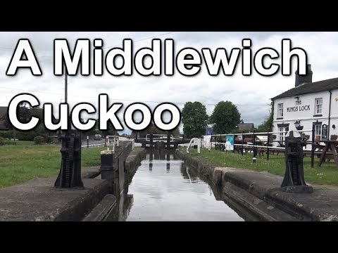 98. Taking my narrowboat into and through Middlewich on the Trent and Mersey canal