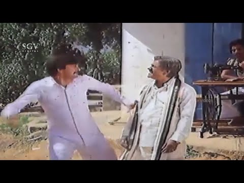 Ananth Nag Hits Musuri For Telling Lie About Lakshmi | Comedy Scene | Benkiya Bale Kannada Movie
