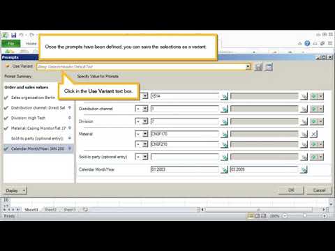 Surya Padhi - SAP ANALYSIS for OFFICE - STORE PROMPT AS VARIANT