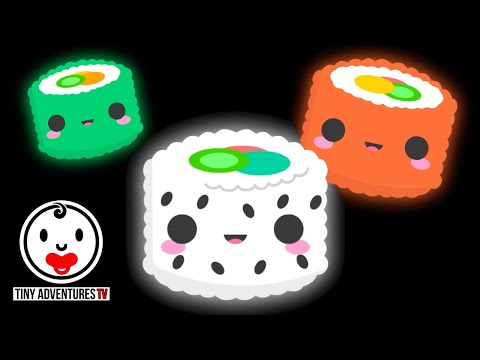 Baby Sensory - Disco Glow Sushi - Fun High Contrast Animation to Entertain Baby