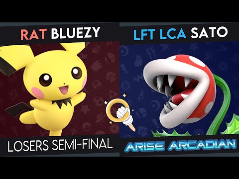 Arise Arcadian - Sato (Piranha Plant) vs. BlueZy (Wolf, Pichu) - Losers Semis - Smash Ultimate