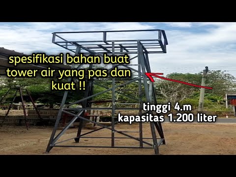 cara buat tower air dari besi siku tinggi 4 meter