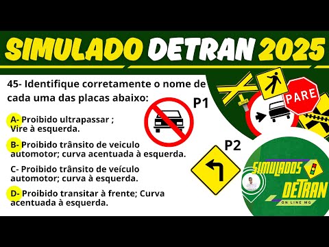 PROVA TEÓRICA DO DETRAN - SIMULADO DETRAN MG 2025 -   #detranmg2025 #mgsimuladosdetran2025