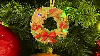 UVプリントで作ったクリスマスリースが完成しました