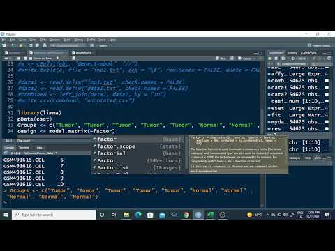 Microarray Normalization and Differential Expression using R