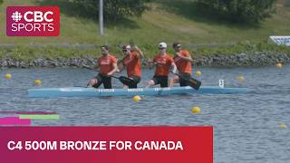 Canada men's C4 crew races to podium finish at World Cup