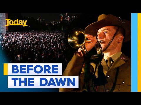 Thousands gather before dawn to commemorate Anzac Day 2024 | Today Show Australia