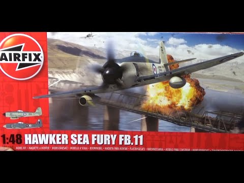 AIRFIX 1/48 SEA FURY FB-11 Look in the box and part one of the build.
