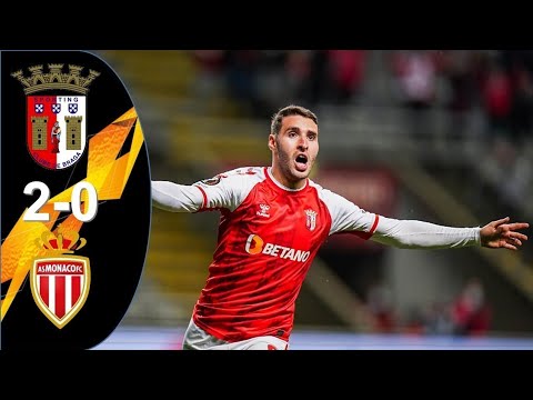 Braga vs AS Monaco 2-0 Highlights | UEL Round of 16