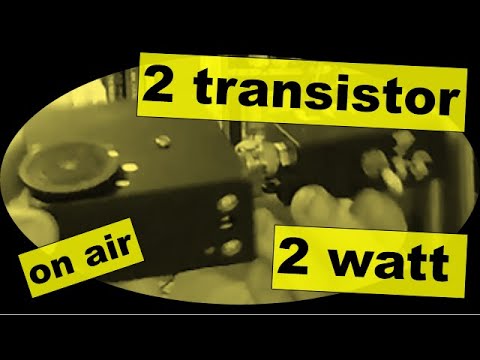 2 transistor 2 watts 80m CW tx (now in a case)