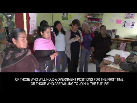 Empowers 100 Zapotec women to be government