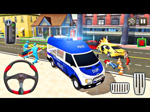 Policeman Ambulance Van Driving Simulator - Ambulance Offline Games - Android Gameplay