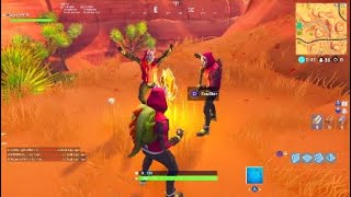 fouiller entre une oasis une arche en pierre et des dinosaures fortnite defi semaine 2 - defis semaine 2 fortnite saison 5